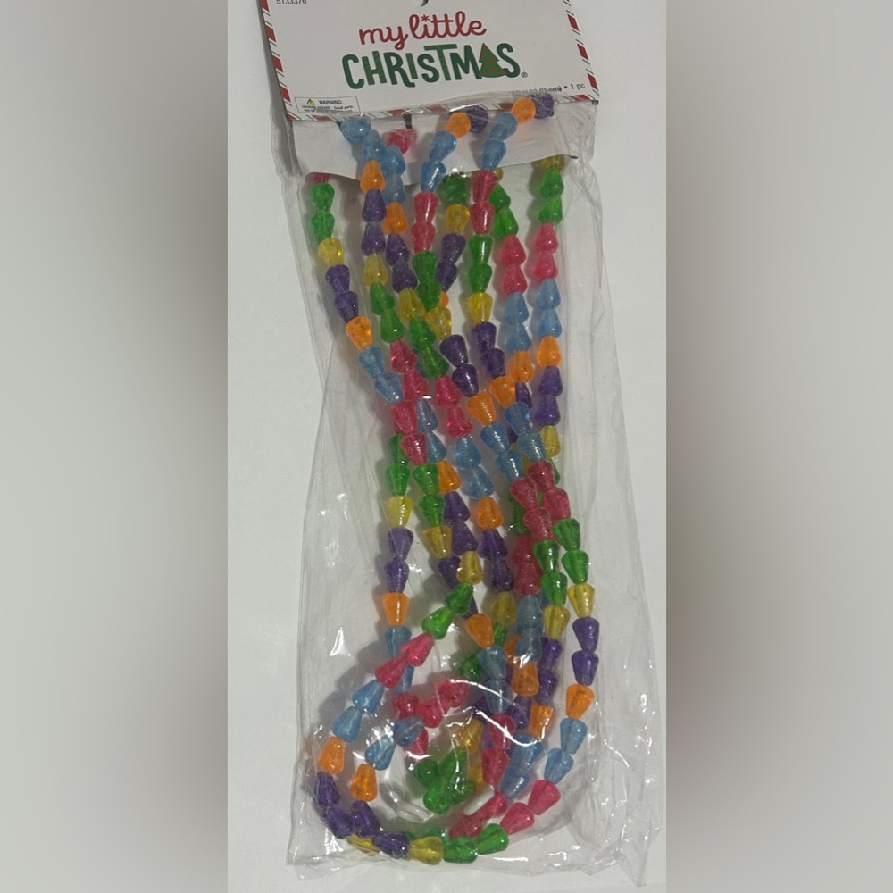 My Little Christmas Mini Candy Garland Gumdrops Gingerbread Decor 6 feet NEW